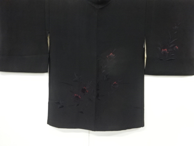 草花模様　刺繍　絵羽織